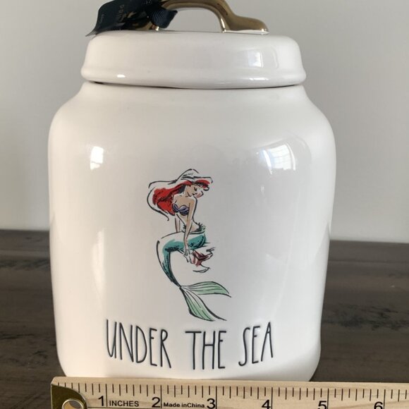 NEW |Rae Dunn | Ariel Little Mermaid Under The Sea Canister Cookie Jar - Picture 8 of 8